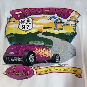 Vintage Goodguys US Tour 97 Hot Rod T Shirt XL Double Sided Street Rod Car Show